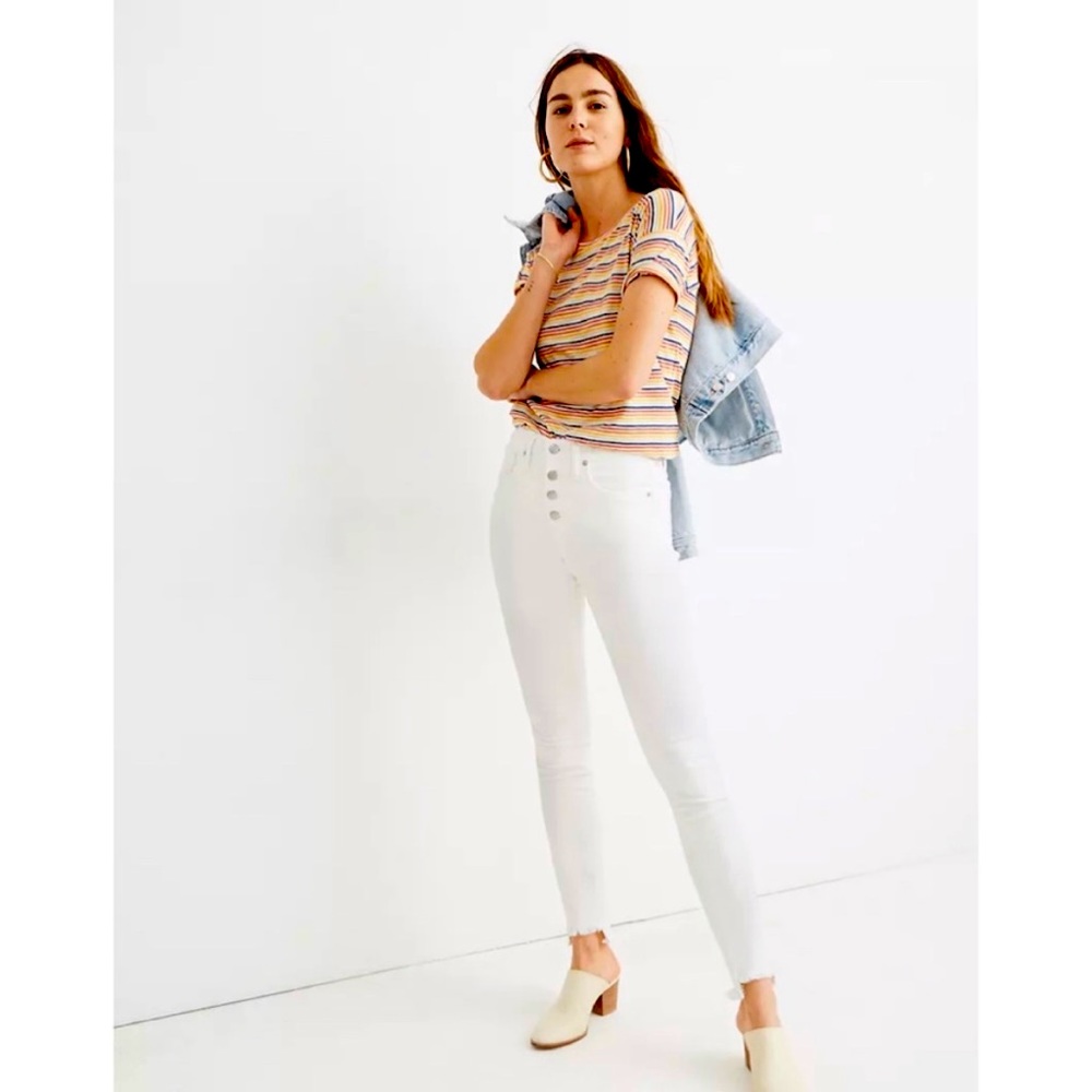 *MADEWELL* White 10” High-rise Skinny Jeans